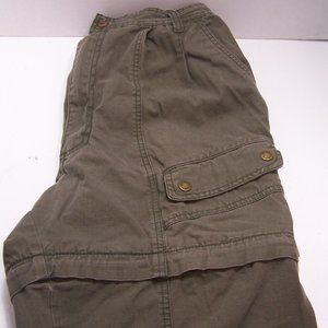 Cabelas Convertible Pants Zip Off Cargo Outdoor Khaki Fishing Hiking Shorts